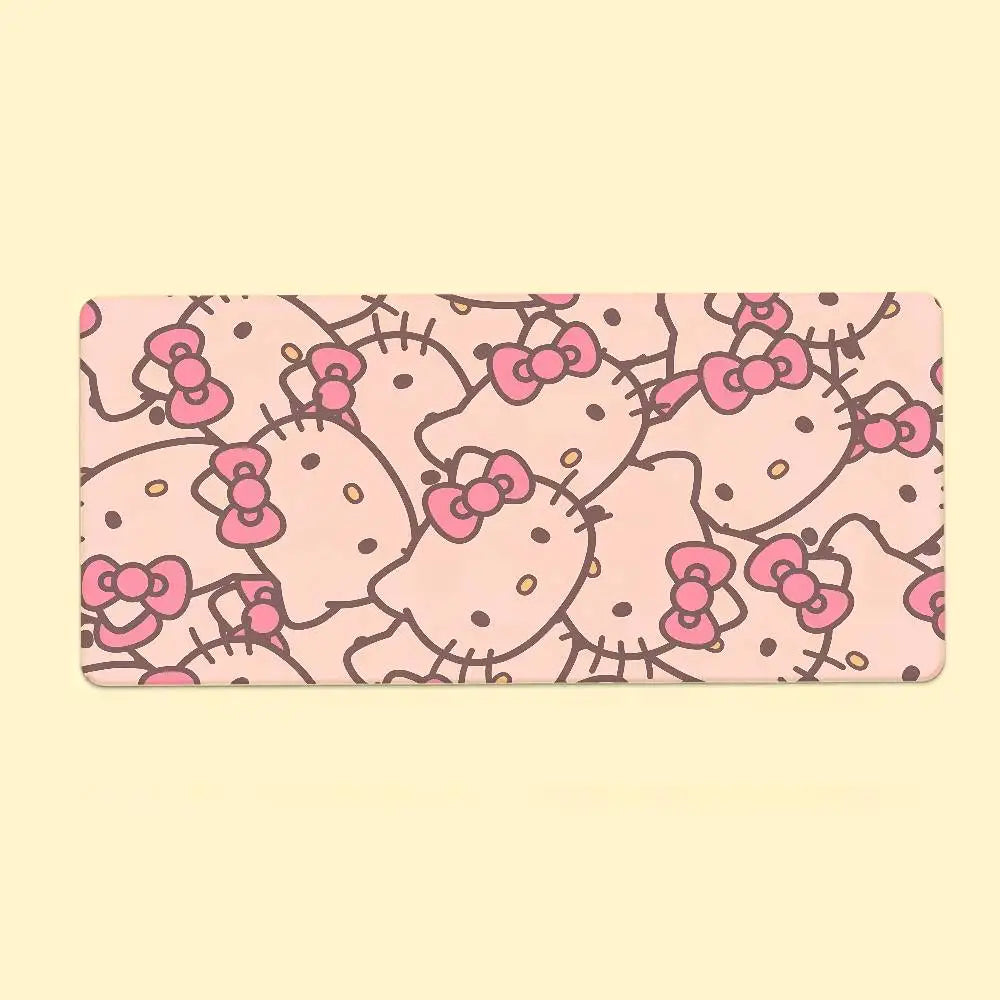 Kawaii Cartoon-H-hello-K-kittyS Cute Mouse Pad Computer Mat Deskpad Laptop Keyboard Mat Office Large Landscape Mousepad