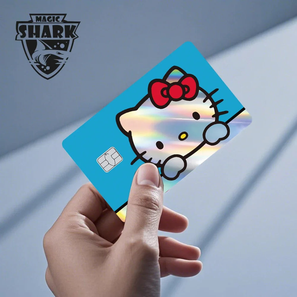 Hello Kitty & Kuromi Holographic Laser Shiny Card Skin Sticker for Debit & Credit Cards 💳🎀