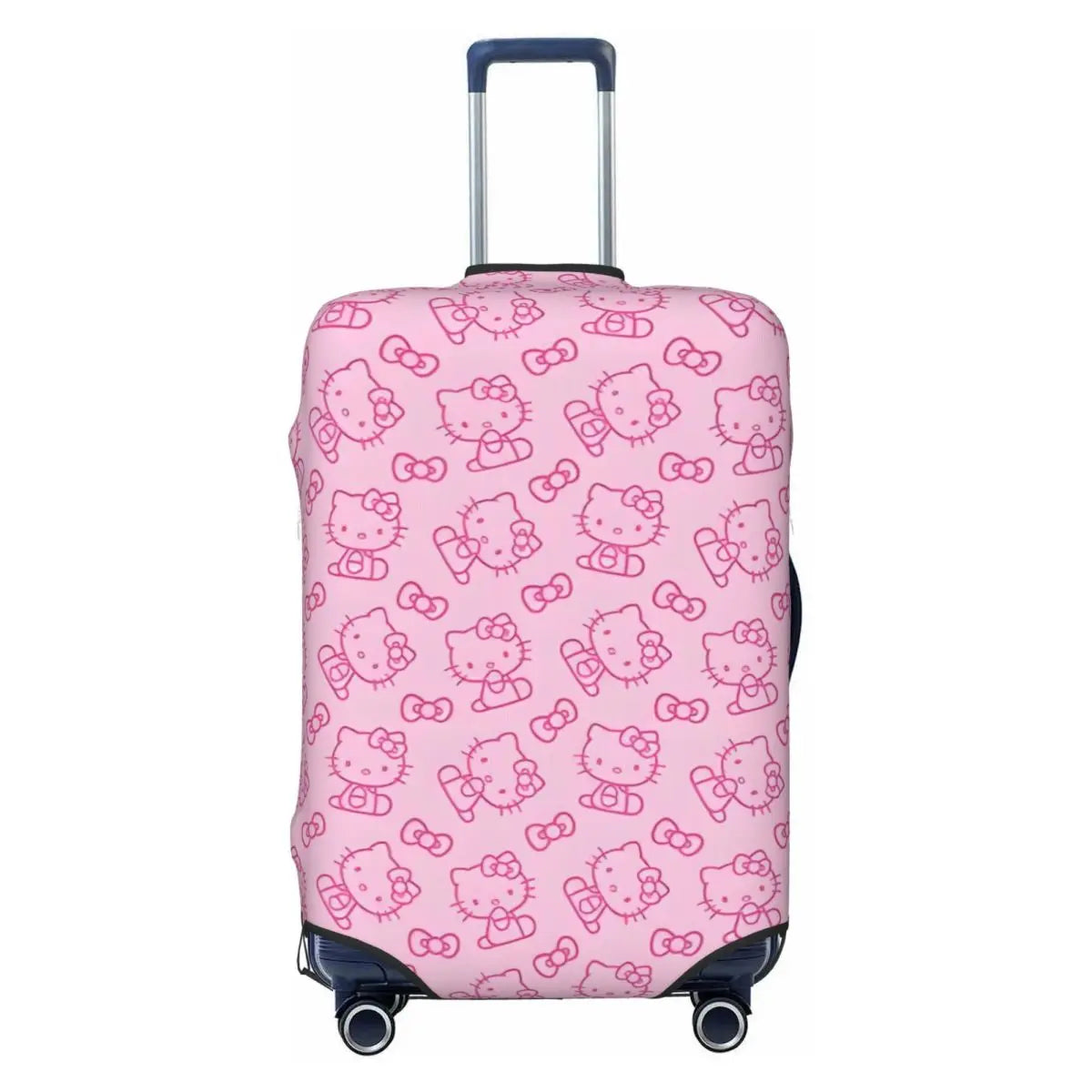 Custom Girls Kitten Classical Printing Luggage Cover Elastic Cute KT Cat Travel Suitcase Protective Covers Fits 18-32 Inch