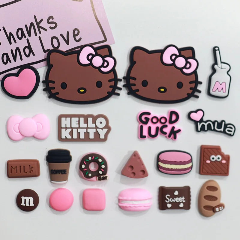 Beach Style Hello Kitty Shoe Charms Set – Cute Bow Sandal Accessories for Clogs & DIY Shoe Decoration