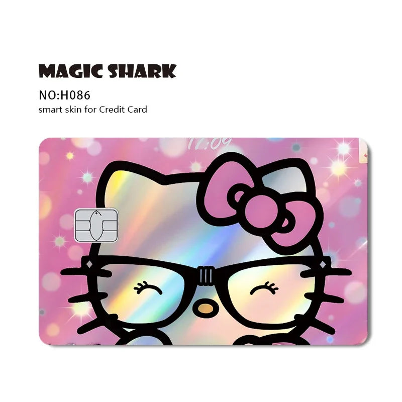 Hello Kitty & Kuromi Holographic Laser Shiny Card Skin Sticker for Debit & Credit Cards 💳🎀
