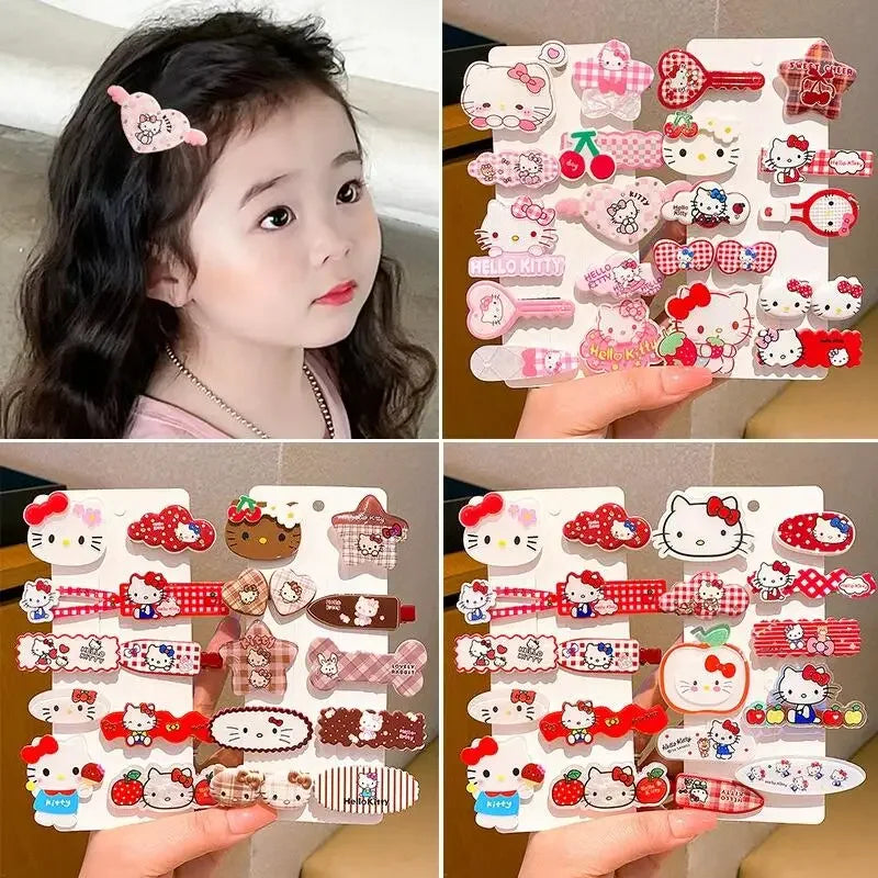 Hello Kitty Hair Accessories Set – Cute Cartoon Hair Ties, Hair Clips & Scrunchies for Girls and Kids