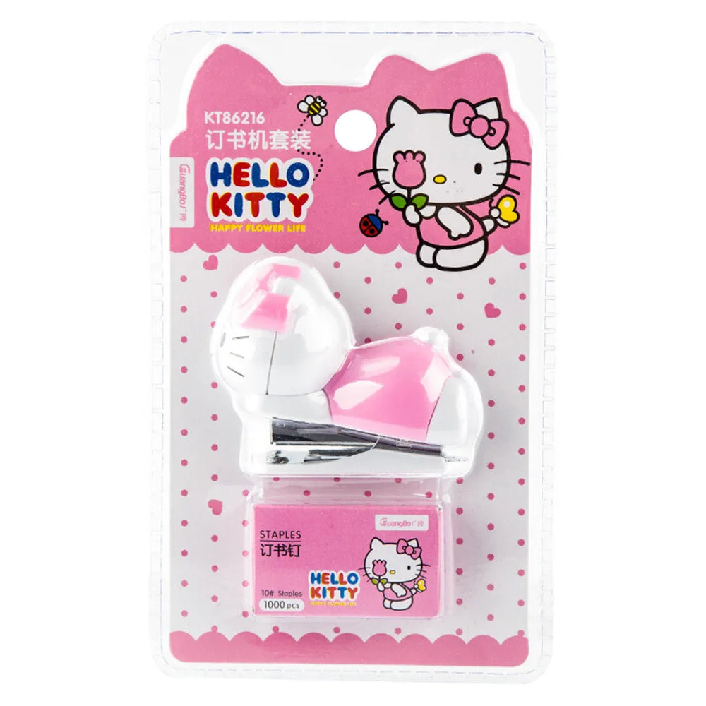 HelloKitty Cartoon Animation Handmade Stand Set Cute Manga Student Binding Machine School Office Binding Supplies Stand