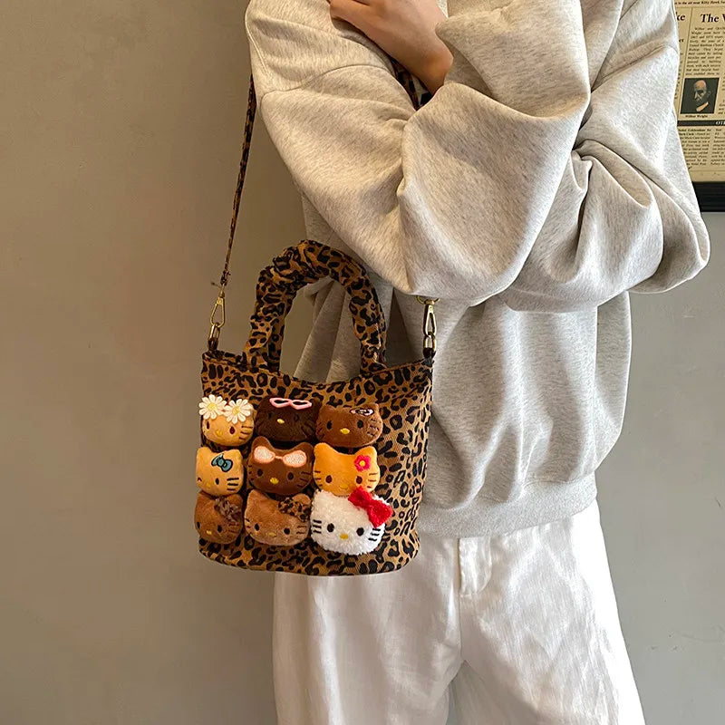 Cute Kitty Bucket Bag for Women – Fashion Crossbody Handbag for Autumn & Winter