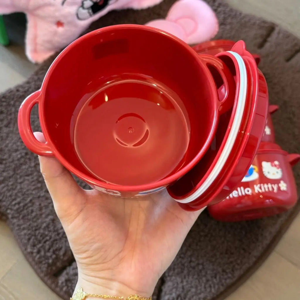 Hello Kitty Anime Lunch Box & Instant Noodle Bowl – PP Microwave-Safe Large Capacity Portable Food Container