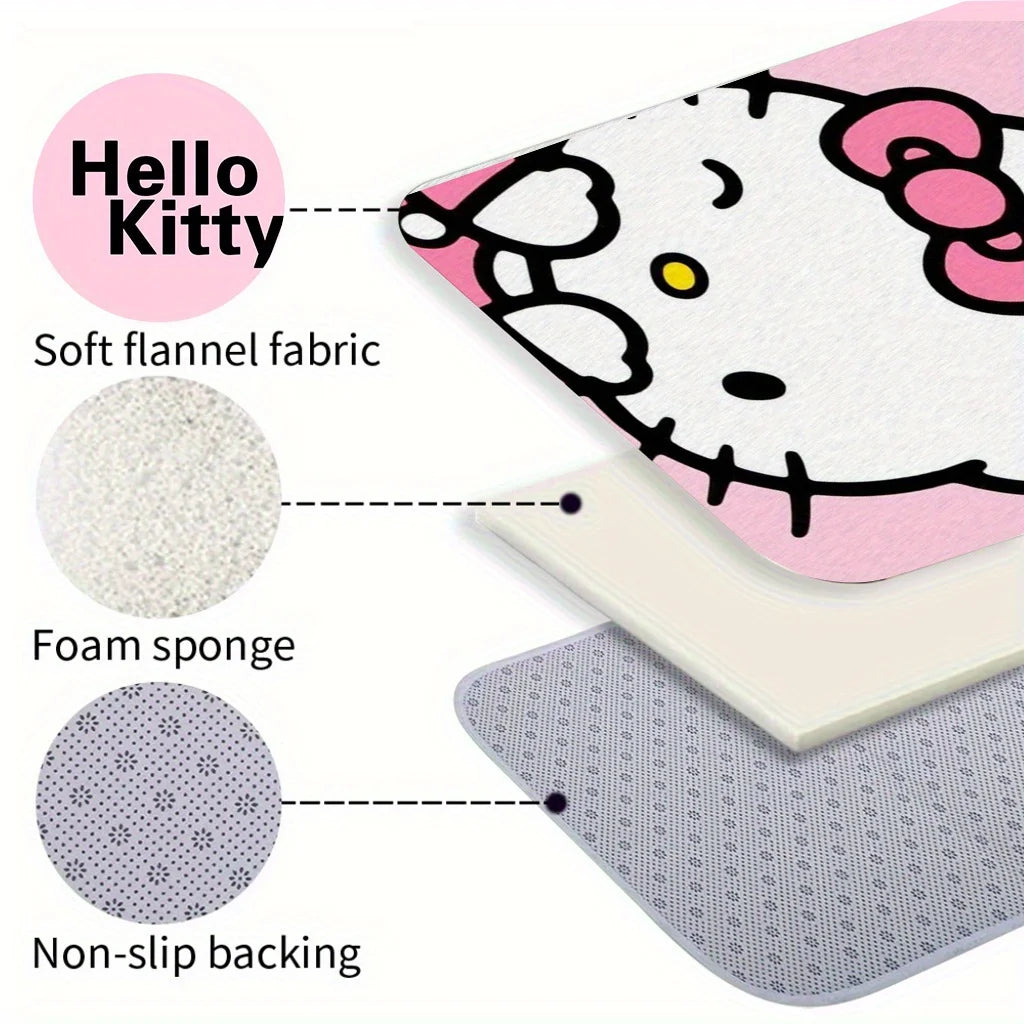 Hello Kitty Double-Sided Rug – Cute Bedroom & Nursery Floor Mat for Home Decor