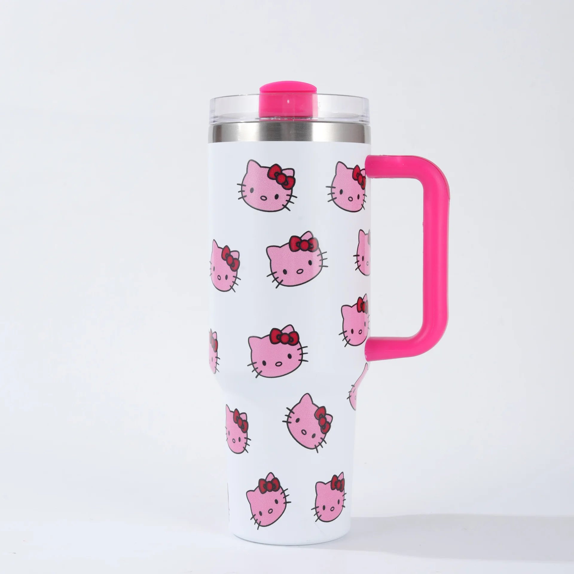 New 40oz Hello Kitty Insulated Tumbler – Stainless Steel Vacuum Thermal Water Bottle – Large Capacity Travel Flask for Women & Men