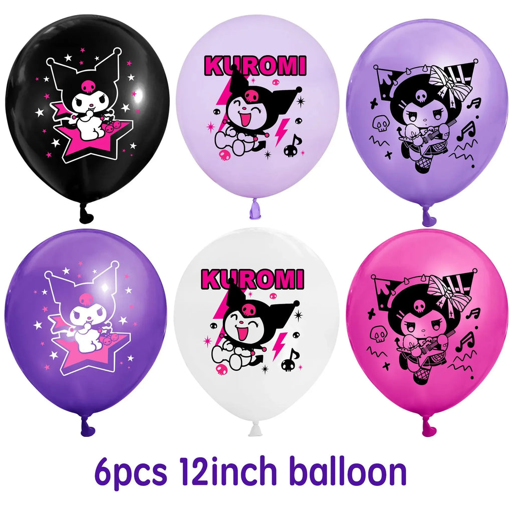 1Set New Cartoon Cute Kitty Cat Balloons My Melody Anime Balloons for Kids' Happy Birthday Party Decorations Anniversary Gifts