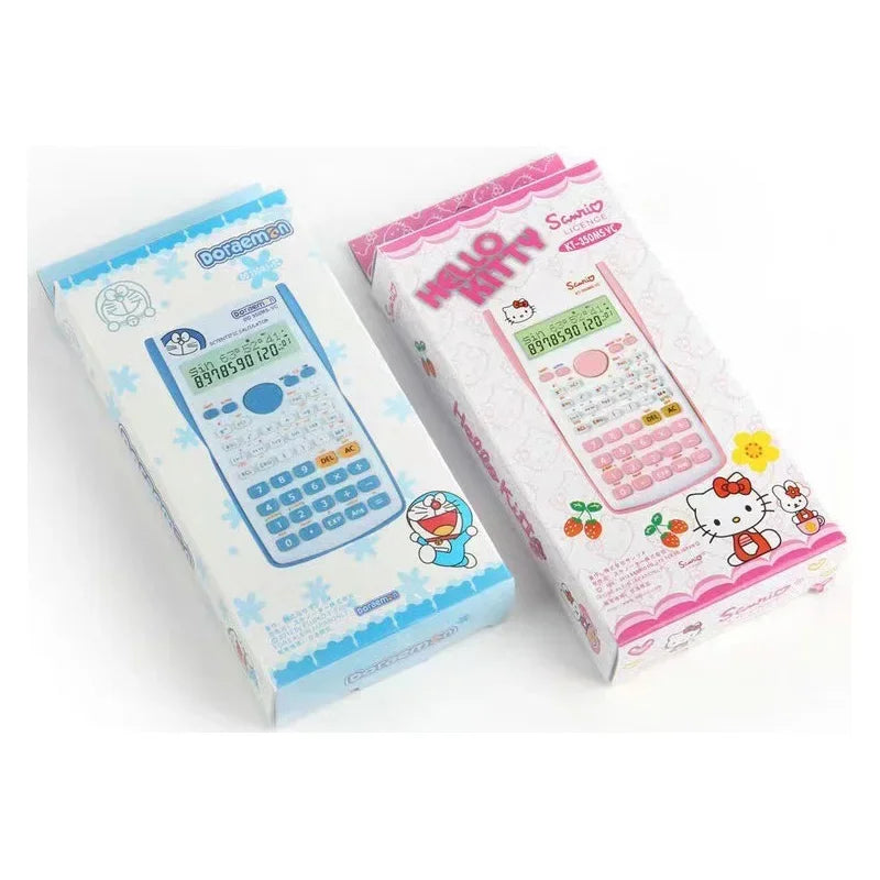 Cute Kitty 82MS Scientific Calculator 240 Functions with Dual Line Display for School Exams Students Engineering Math Statistics