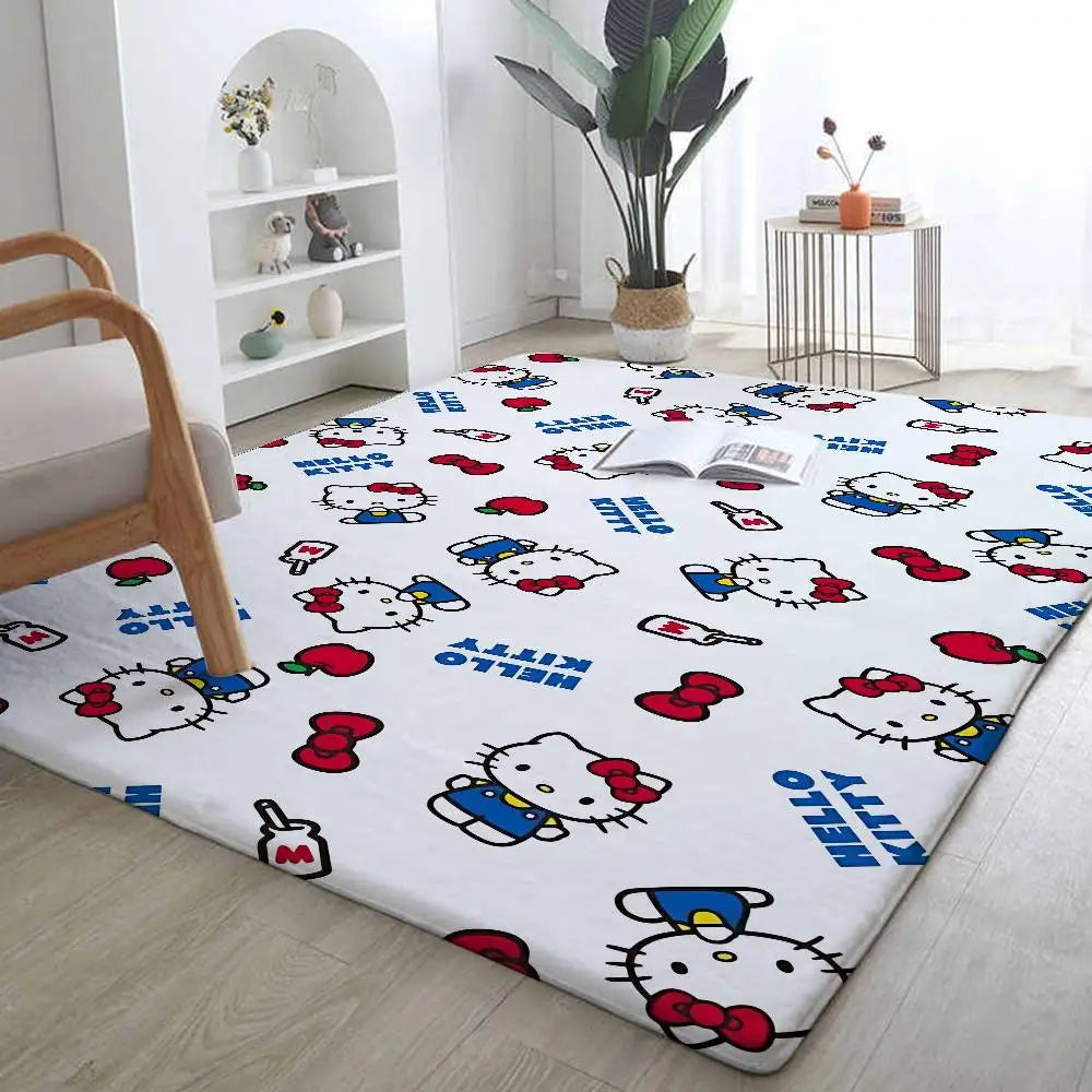 Hello Kitty Flannel Floor Mat – Cute Doormat for Bathroom, Kitchen & Entrance Home Decor