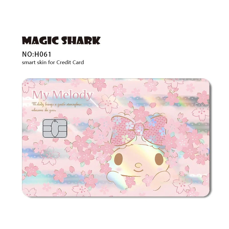 Hello Kitty & Kuromi Holographic Laser Shiny Card Skin Sticker for Debit & Credit Cards 💳🎀