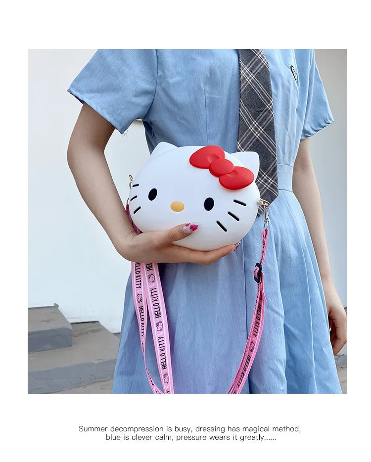 Hello Kitty 3D Crossbody Bag – Kawaii Small Messenger Phone Purse (11cm / 19cm) for Women & Girls