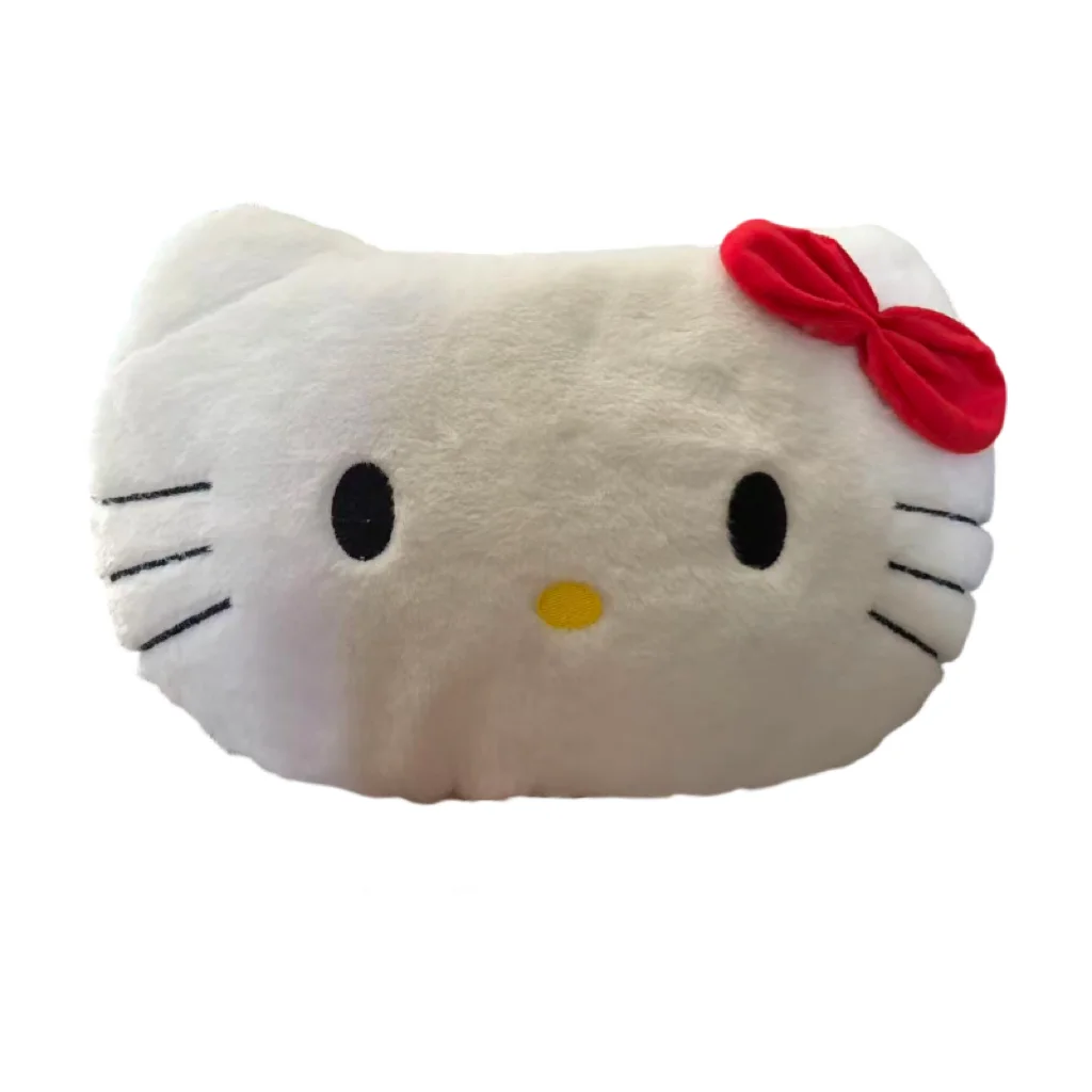Hello Kitty Plush Head Pillow – Cute Cartoon Cushion for Sofa, Bed, Car & Nap Time Comfort