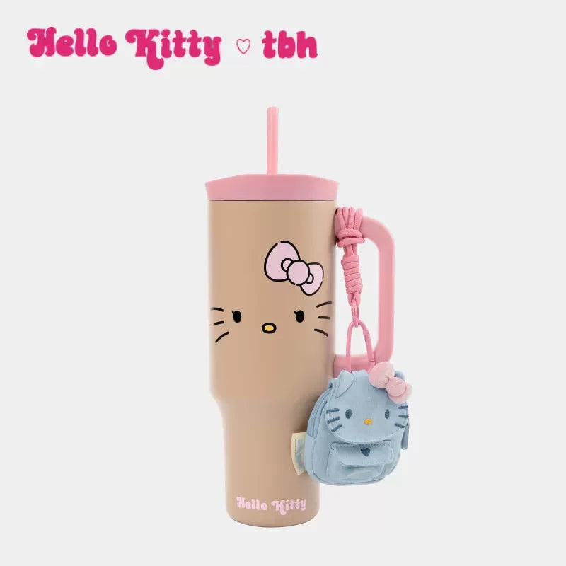 Hello Kitty Stainless Steel Insulated Travel Tumbler with Straw – Leak-Proof Cute Cup for Office, Car & Daily Use – Gift for Women & Girls