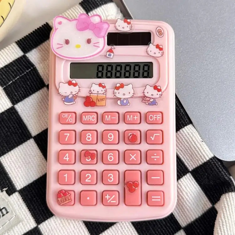 Cute Cartoon Calculator for Students Mini Portable 8-Digit Display Math Office School Supplies Accounting Tool Gift Essentials