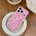 Cute Hello Kitty Illustration Phone Case with Lanyard – Shockproof Hard Cover for iPhone 13, 14, 15, 16 & 17 Pro Max