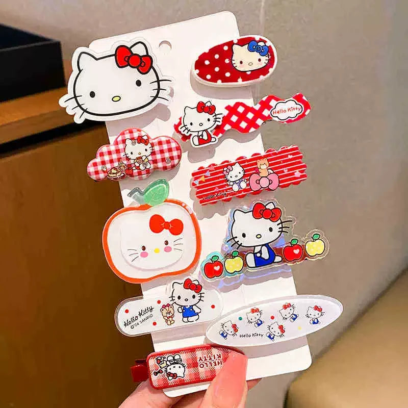 Hello Kitty Hair Accessories Set – Cute Cartoon Hair Ties, Hair Clips & Scrunchies for Girls and Kids