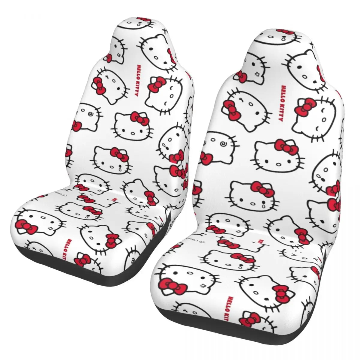 Hello Kitty Pink Leopard Car Seat Cover – Universal Four Seasons Seat Protector Cushion for Cars