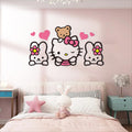 Sanrio Hello Kitty 3D Acrylic Mirror Wall Stickers – Cute Children’s Room Decor, Self-Adhesive Background Wallpaper Decoration for Bedroom, Nursery, Playroom, Kitchen & Home