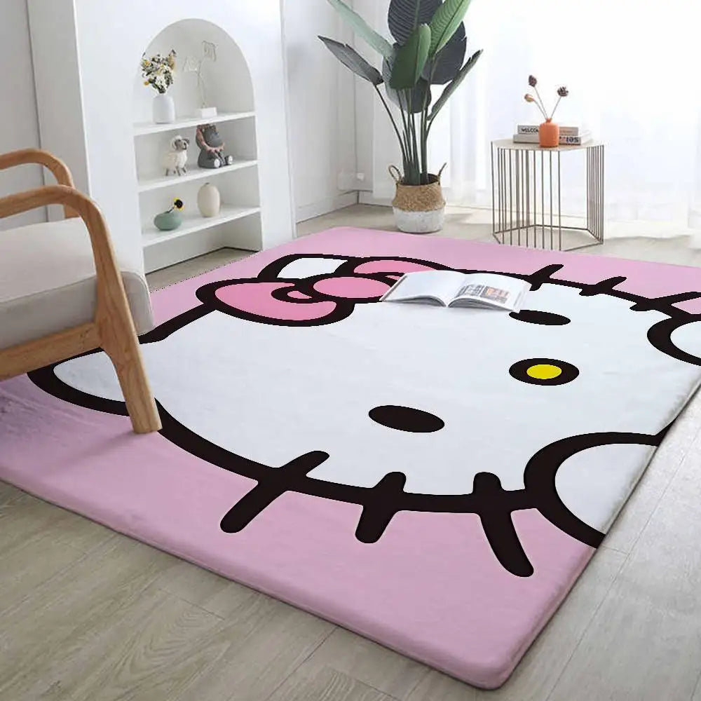Hello Kitty Flannel Floor Mat – Cute Doormat for Bathroom, Kitchen & Entrance Home Decor
