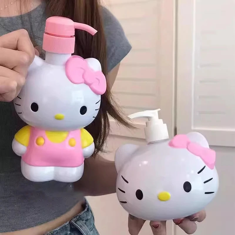 Sanrio Hello Kitty Shower Gel Shampoo Lotion Dispensing Pressure Bottle Bathroom Accessories Dispensing Bottle Sub-Bottling Gift