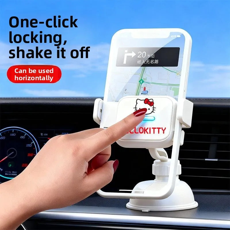 Hello Kitty Car Phone Holder – Cute Kawaii Air Vent Mount for Navigation & Hands-Free Driving