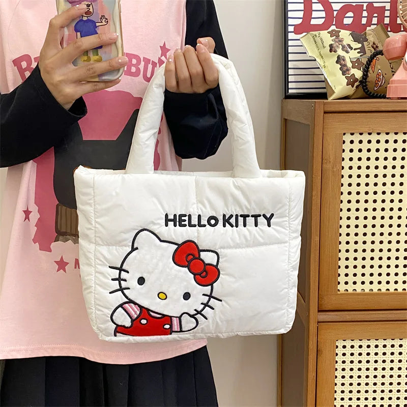 Anime Sanrio Hello Kitty Hand Bag Shoulder Bag My Melody Cinnamoroll Kuromi Makeup Bag Commuter Bag Birthday Christmas Gifts