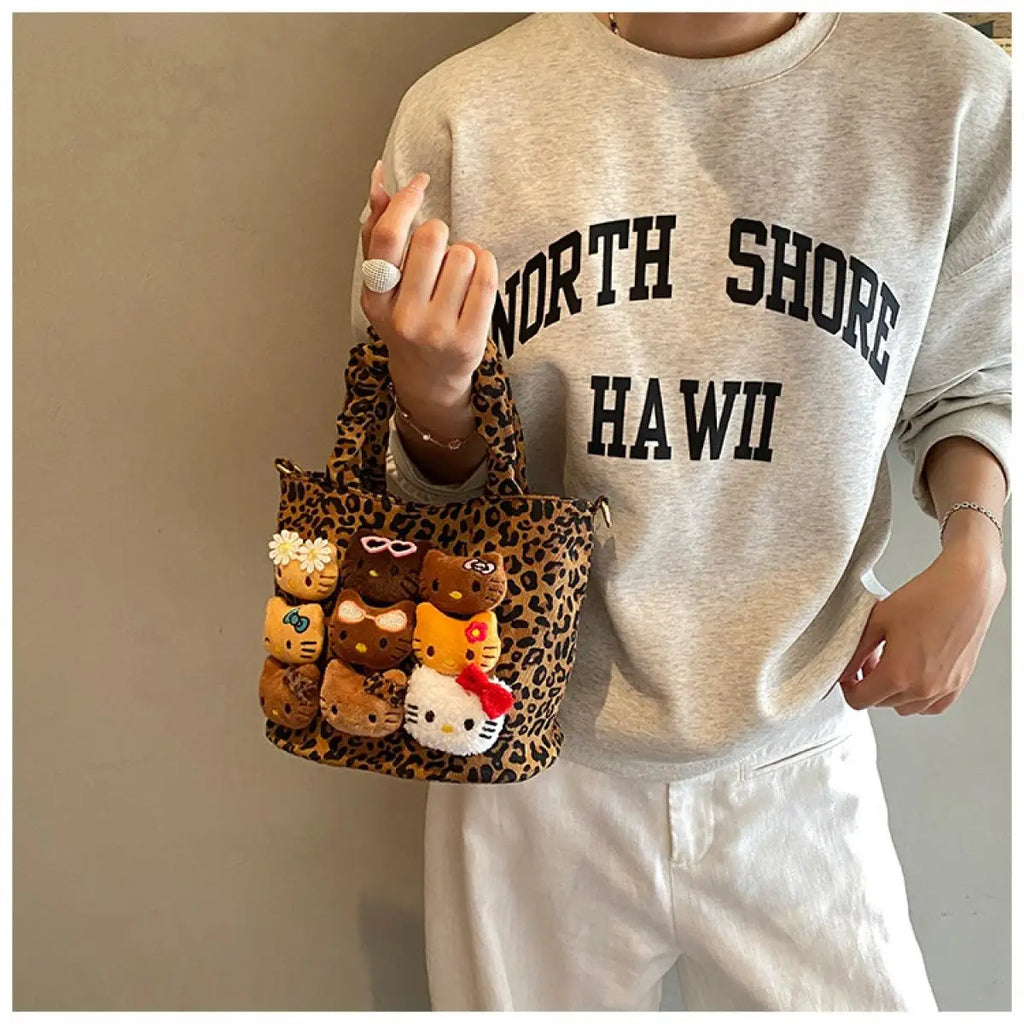 Cute Kitty Bucket Bag for Women – Fashion Crossbody Handbag for Autumn & Winter