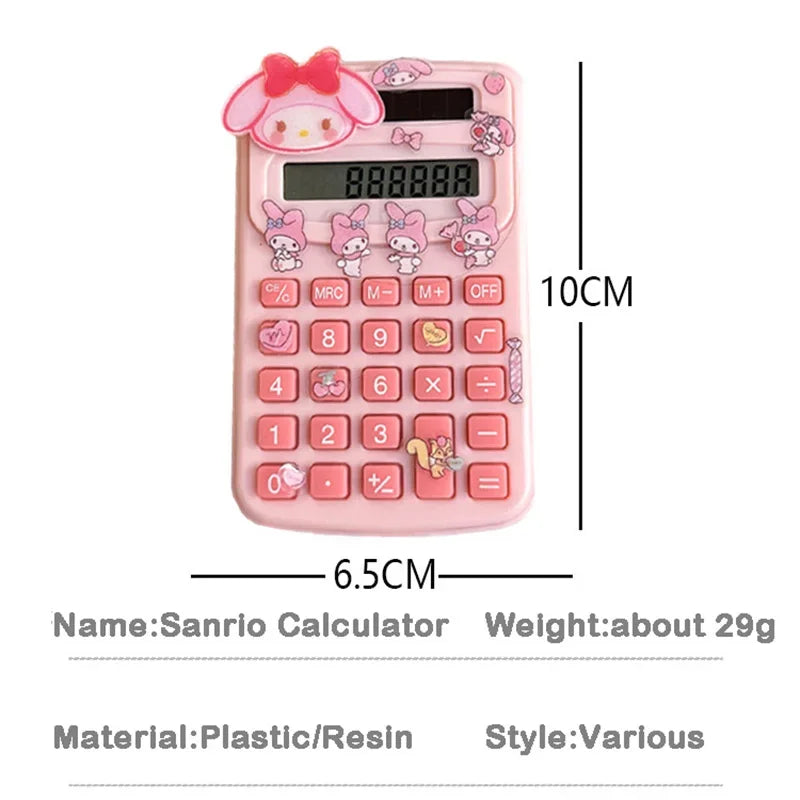 Cute Cartoon Calculator for Students Mini Portable 8-Digit Display Math Office School Supplies Accounting Tool Gift Essentials