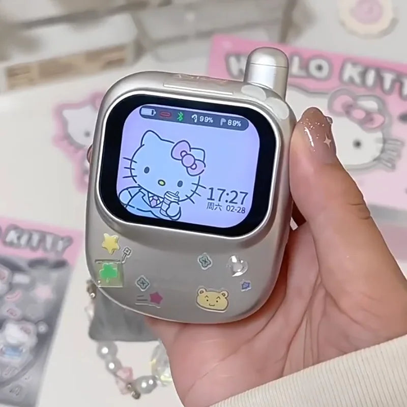 Hello Kitty Wireless Bluetooth Earphones Intelligent Touch Screen Anime Peripheral Creative Gift High Quality Noise Reduction