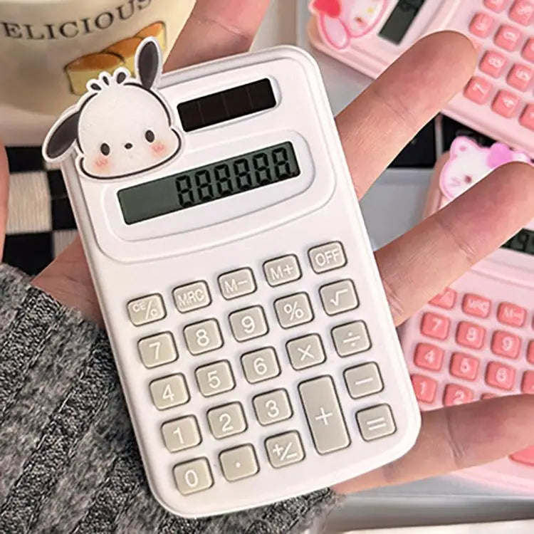 Cute Cartoon Calculator for Students Mini Portable 8-Digit Display Math Office School Supplies Accounting Tool Gift Essentials