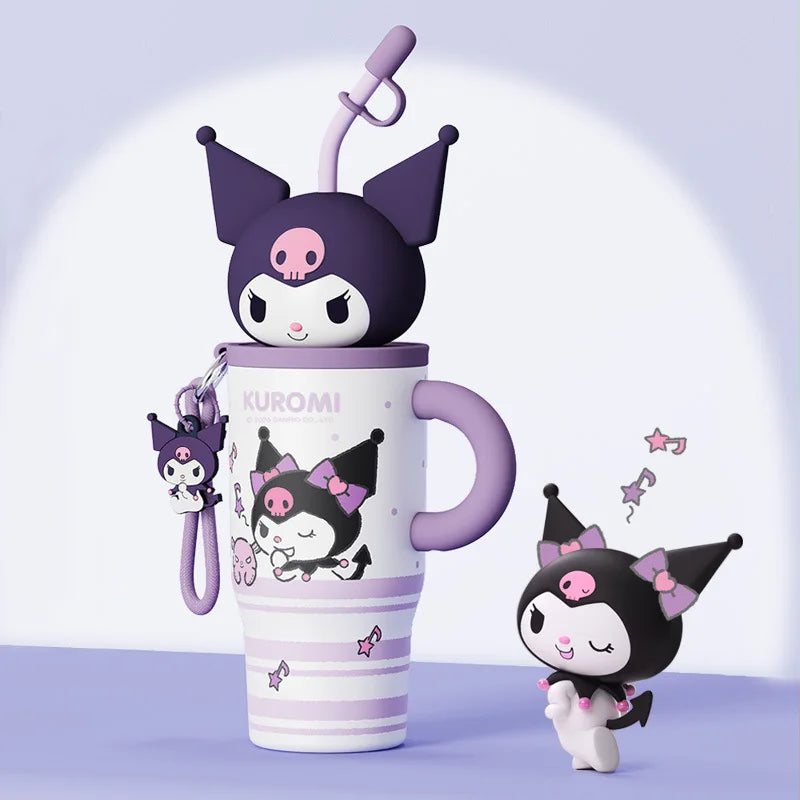 Hello Kitty Thermos Cup with Straw – Cute Double Drink Insulated Water Bottle for School, Travel & Daily Use