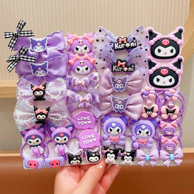 Hello Kitty Hair Accessories Set – Cute Cartoon Hair Ties, Hair Clips & Scrunchies for Girls and Kids
