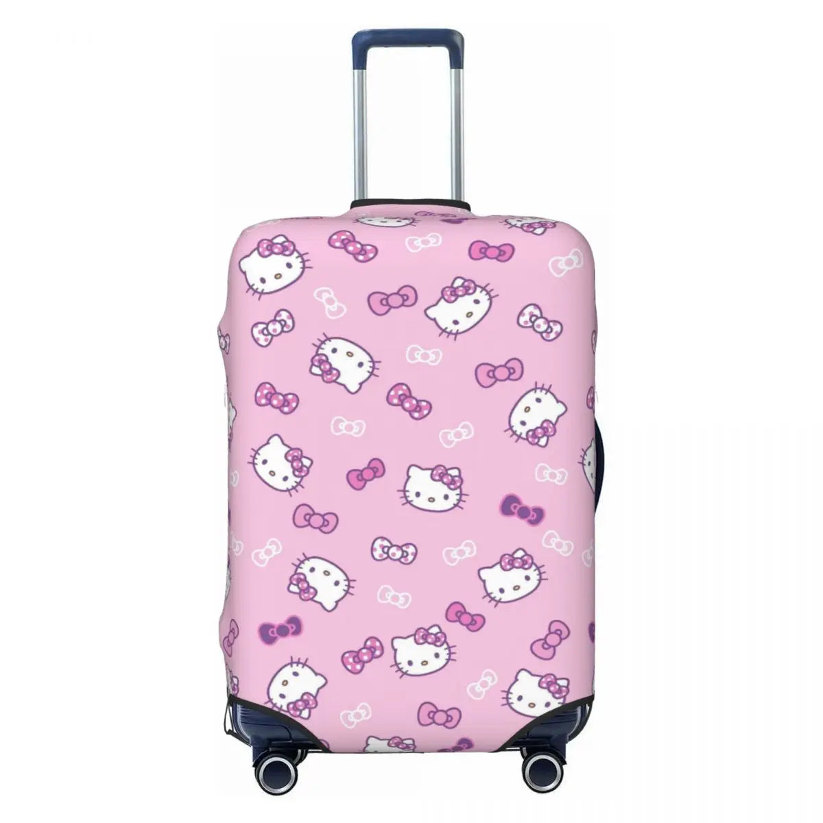 Custom Girls Kitten Classical Printing Luggage Cover Elastic Cute KT Cat Travel Suitcase Protective Covers Fits 18-32 Inch