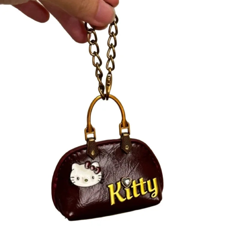 Hello Kitty Pendant Bag Charm – Cute Metal Keychain Accessory with Fashion Chain for Bags & Keys