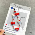 Cute Hello Kitty Beaded Phone Lanyard – Girly Phone Charm Strap & Anti-Lost Mobile Phone Chain