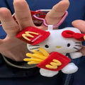 Hello Kitty Straw Hat Plush Keychain – 10cm Kawaii Cartoon Pendant & Bag Charm for Kids