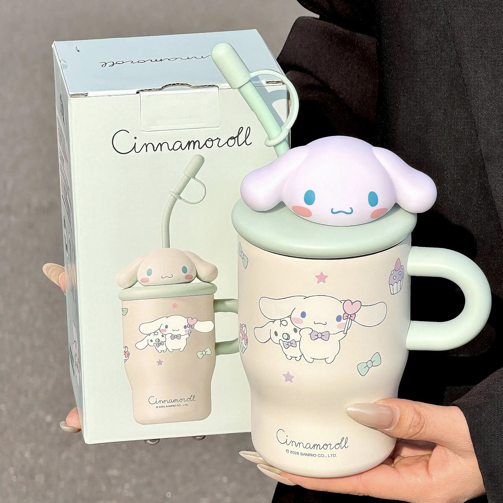 Anime Sanrio Hello Kitty Thermos Cup Cinnamoroll Girls Gift Cute Large Capacity Sippy Cup Cartoon Kawaii Lovely Student 2026