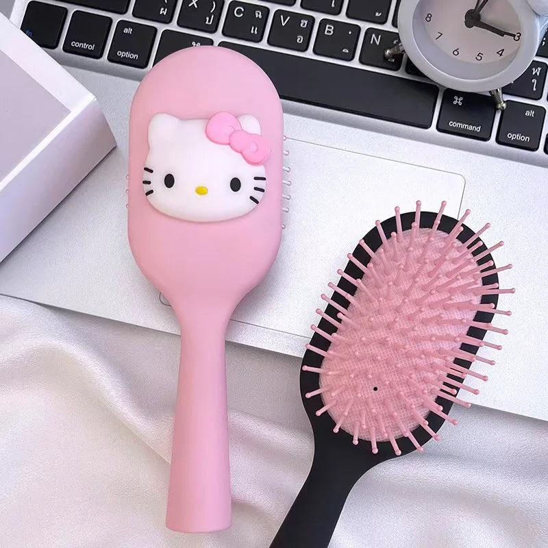 Hello Kitty Air Cushion Comb – Portable Cartoon Anti-Tangle Hair Brush – Wet & Dry Scalp Massage Comb for Hair Care & Daily Use