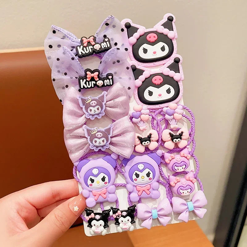 Hello Kitty Hair Accessories Set – Cute Cartoon Hair Ties, Hair Clips & Scrunchies for Girls and Kids