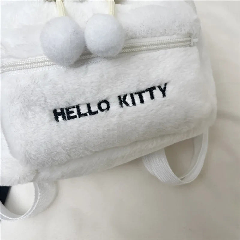 Sanrio Plush Backpack Cartoon Kuromi Melody Cute Backpack Female Sweet Backpack Doll Bag