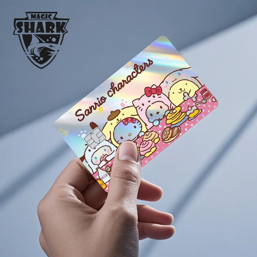 Hello Kitty & Kuromi Holographic Laser Shiny Card Skin Sticker for Debit & Credit Cards 💳🎀