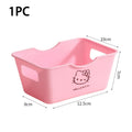 Hello Kitty Desktop Storage Basket – Multi-Functional Organizer Box Set for Cosmetics, Stationery & Snacks – Kawaii Room Decor