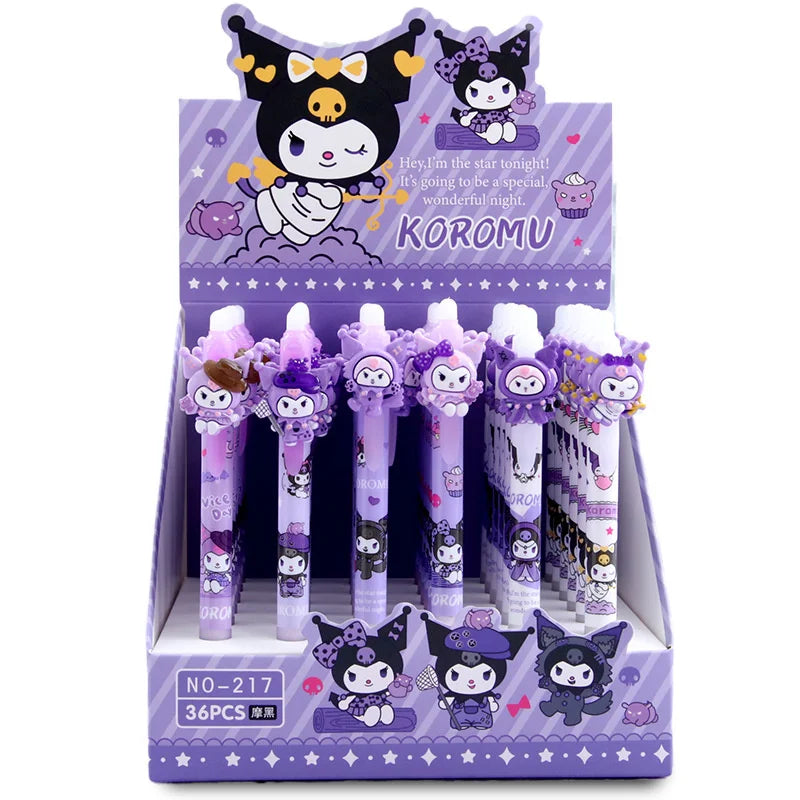 Title

6/36Pcs Sanrio Kuromi Erasable Gel Pens – Cute 0.5mm Blue Ink Neutral Pens – Kawaii Stationery for School, Office & Gifts