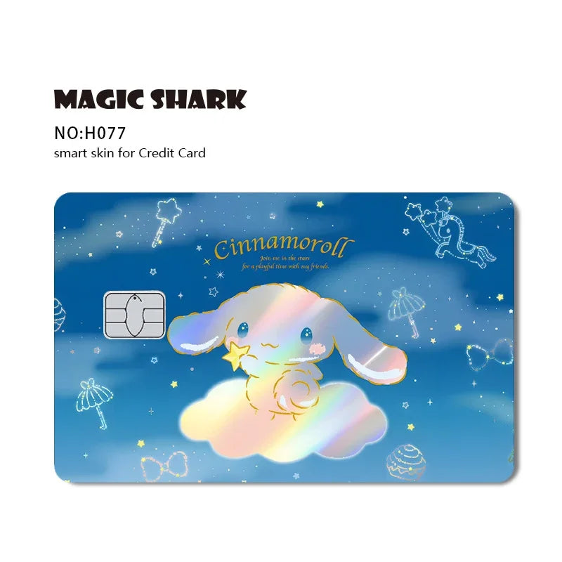 Hello Kitty & Kuromi Holographic Laser Shiny Card Skin Sticker for Debit & Credit Cards 💳🎀