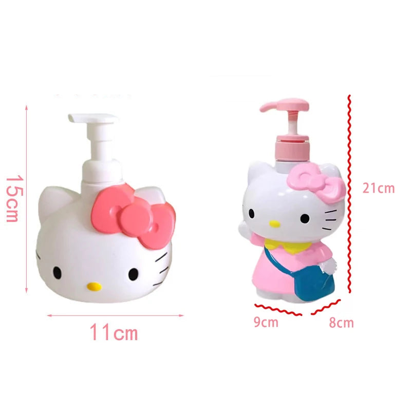 Sanrio Hello Kitty Shower Gel Shampoo Lotion Dispensing Pressure Bottle Bathroom Accessories Dispensing Bottle Sub-Bottling Gift