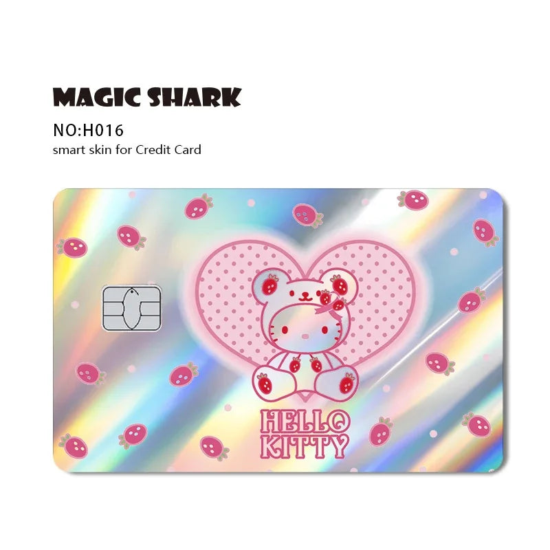 Hello Kitty & Kuromi Holographic Laser Shiny Card Skin Sticker for Debit & Credit Cards 💳🎀