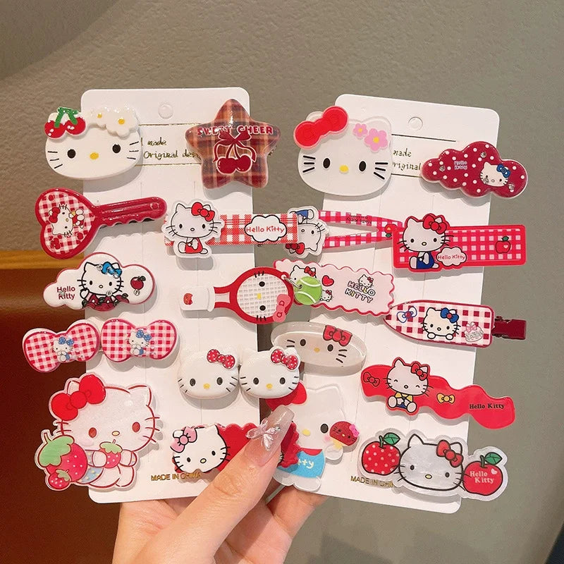 Hello Kitty Hair Accessories Set – Cute Cartoon Hair Ties, Hair Clips & Scrunchies for Girls and Kids