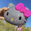 Hello Kitty Rhinestone Bling Leather Mini Bag – Cute Organizer for Earphones, Cables & Small Accessories
