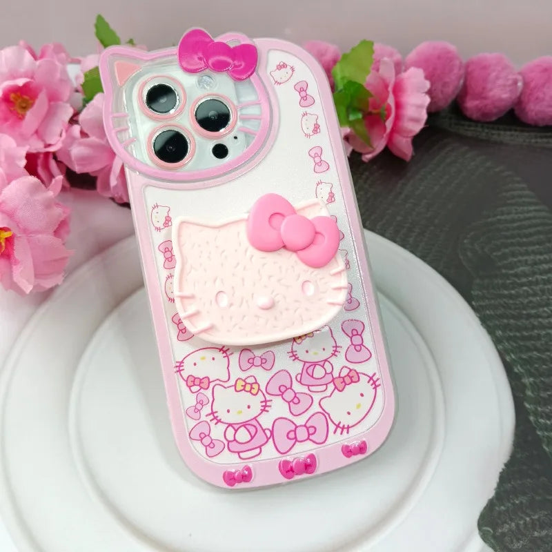 Hello Kitty Stand Phone Case – Y2K Shockproof Kickstand Cover for iPhone 7/8 Plus, X/XS, XR, 11, 12, 13, 14, 15, 16 & 17 Pro Max